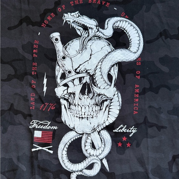 Howitzer Camo Home Military Grunt MFG Hoodie Size XL NWT Skull Don’t Tread - Picture 9 of 9